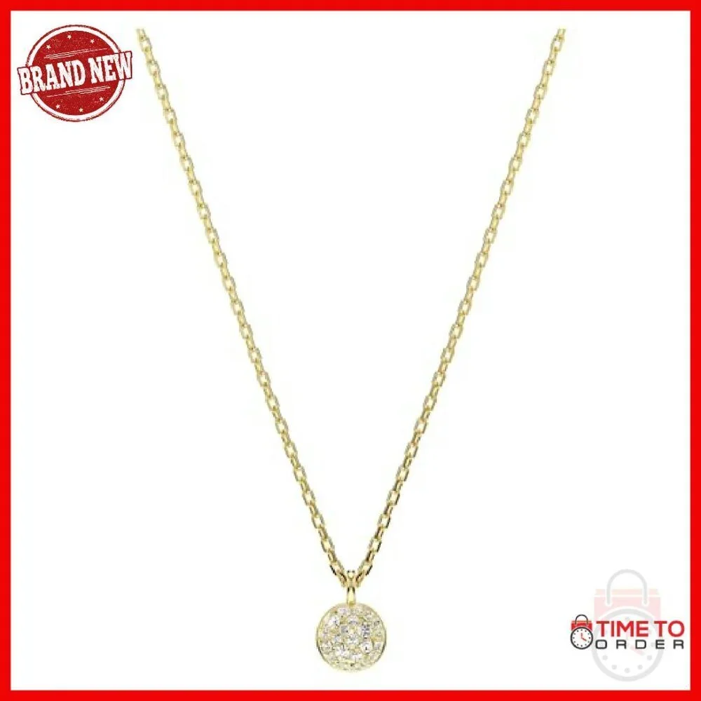 Layered Crystal Pendant Necklace Gold Tone Lobster Clasp 15-18in